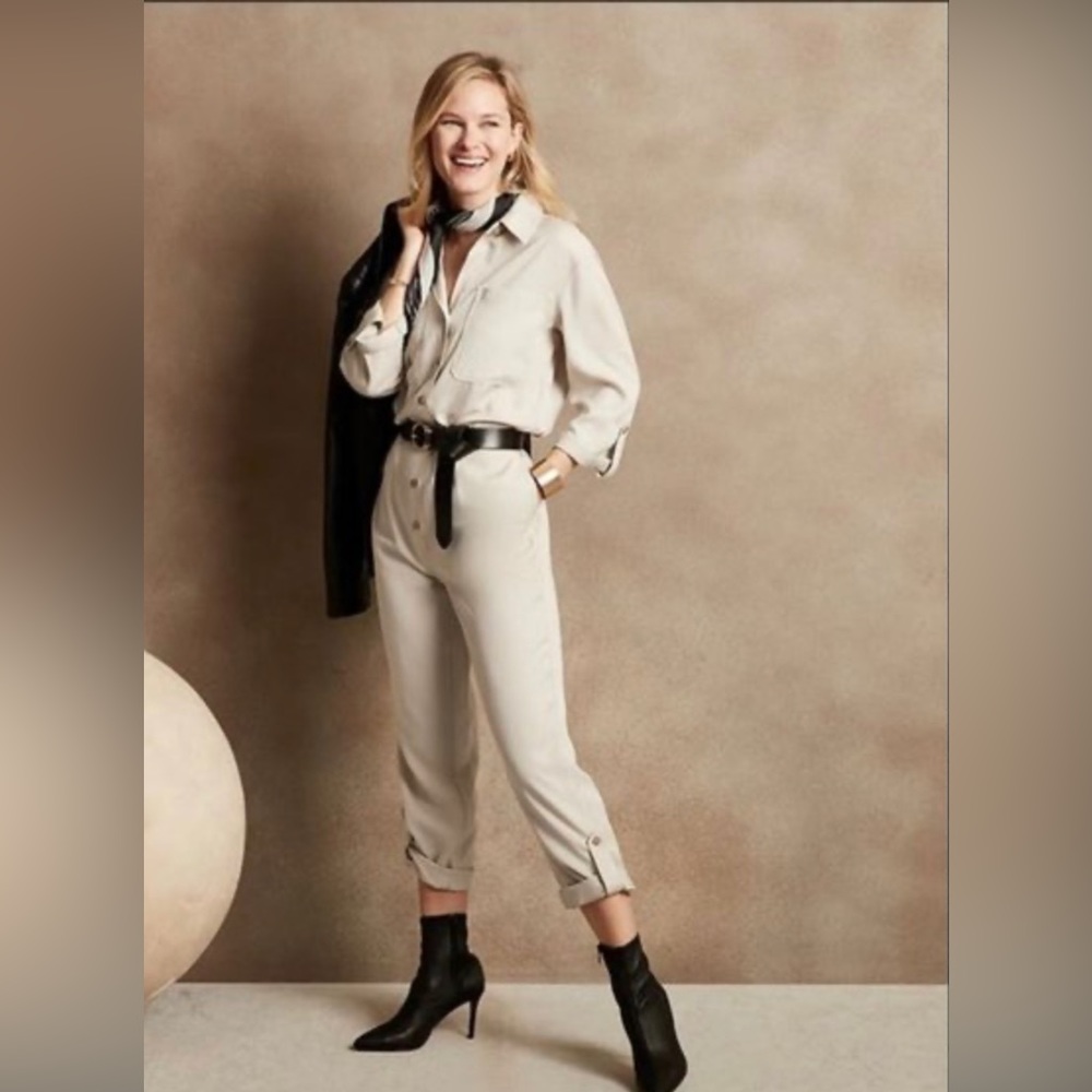 Banana Republic Tencel Boiler Jumpsuit